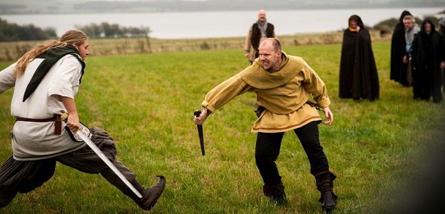 Moderne vikinger i kamp. Foto: Jacob Nyborg Andreassen Kampteknik